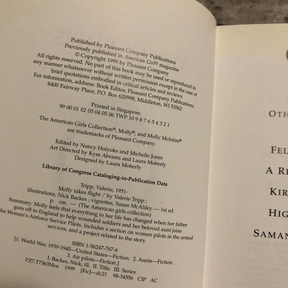 American Girl Short Stories Molly Takes Flight Book Vintage Pleasant Co. - Picture 6 of 16